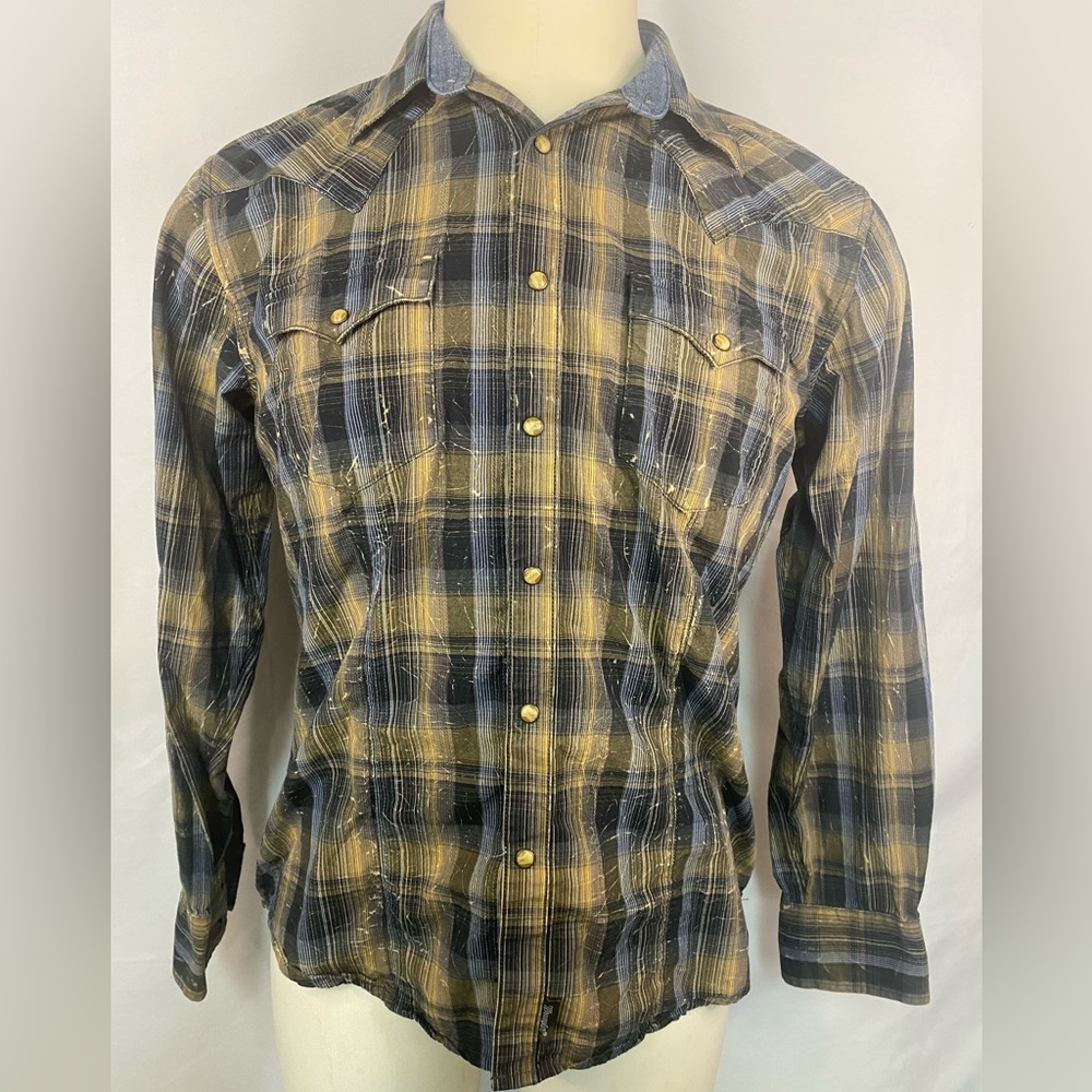 Wrangler Retro Long Sleeve Western Shirt with Snaps Men’s Medium